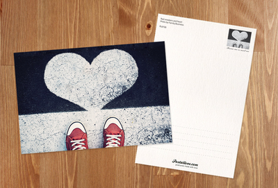 Red sneakers and heart