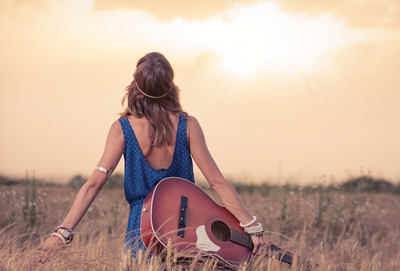 Girl with a guitar