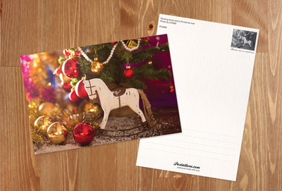 Rocking horse and a Christmas tree