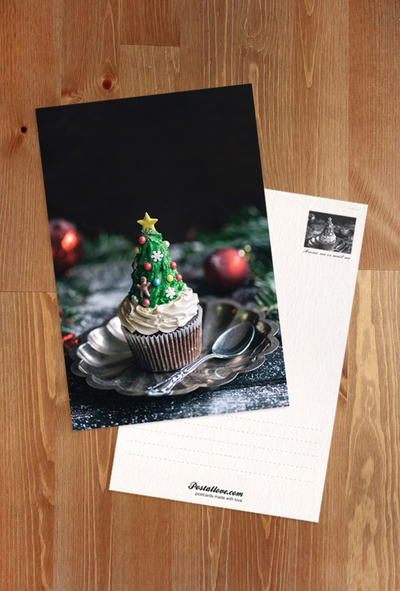 Christmas tree cupcake