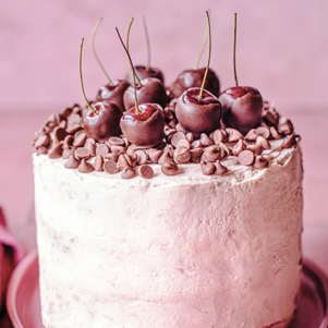 Różowy tort