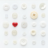 Heart-shaped button